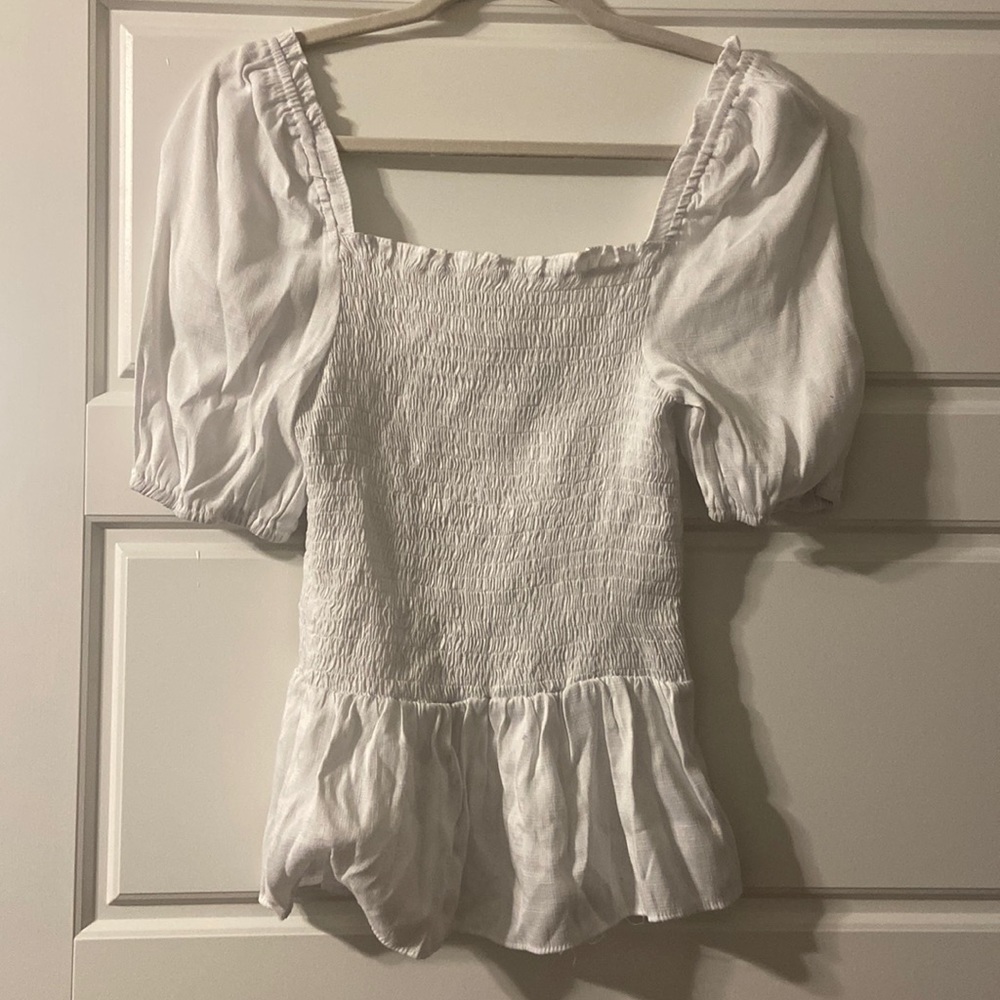 White Cropped Top